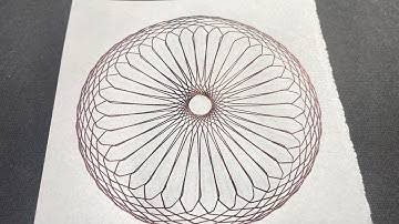 Spirograph | Ruler Drawing Beautiful Design | ASMR Satisfying video