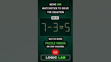 Move 1 Matchstick to Fix the Equation 🔥 | Only 1% can solve this Matchstick Challenge #shorts