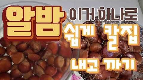 밤까는법/밤 껍질 쉽게 까는법/이것 사용하면 아주 쉬워요/알밤 맛있게 찌고 까기/たやすく 栗の皮をむく