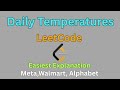 Daily Temperatures|LeetCode|Stacks