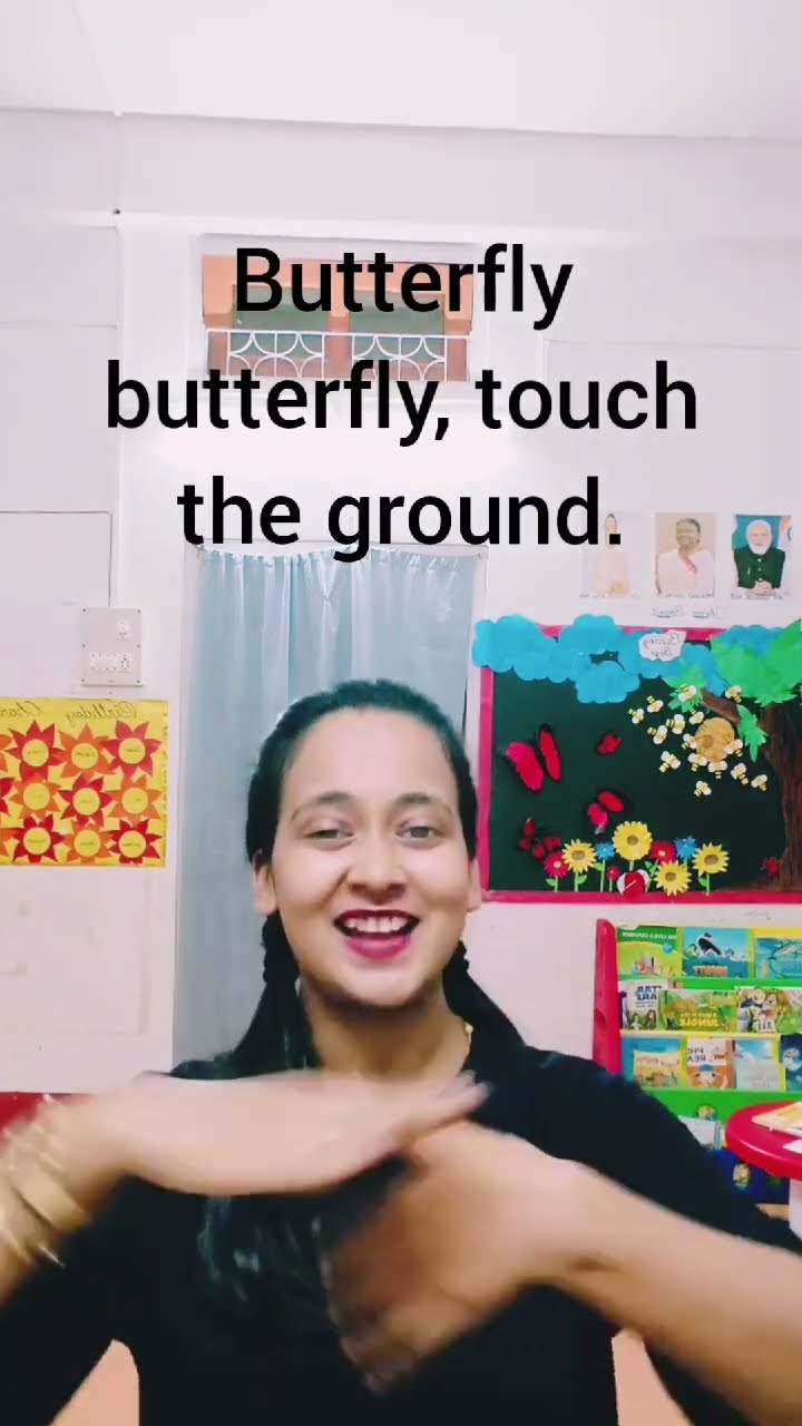  Foto zu Butterfly butterfly rhymes with lyrics #kindergarten #education - YouTube 