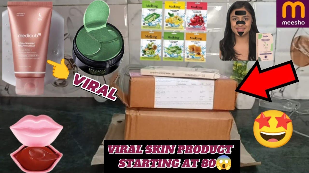 OMG 😱 TRYING KOREAN SKIN CARE PRODUCTS FROM MEESHO 🌷ARE THEY WORTH?