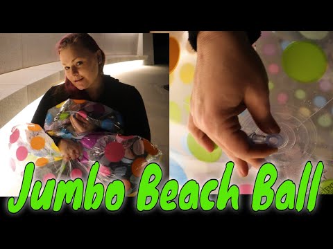 Deflating A Giant Beach Ball - 42 inch Intex Jumbo Beach Ball