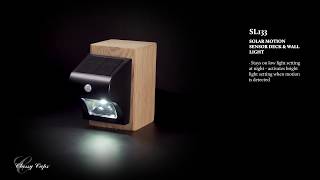 Classy Caps Solar Motion Sensor Deck & Wall Lights Model #SL133