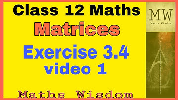 class 12 Maths - Matrices ex.3.4 - elementary transformation (1)- Hindi Maths lectures