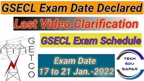 GSECL Exam Schedule 2022||Clarification of Last Video||GSECL||GSECL Exam Preparation