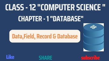 DBMS Lecture 3|| Understand Field, Record & Database || NEB Computer 12
