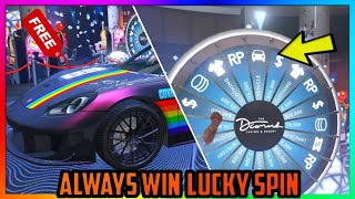 How To Win The Free Casino Podium Vehicle Every Time | GTA Online Lucky Wheel Spin Glitch