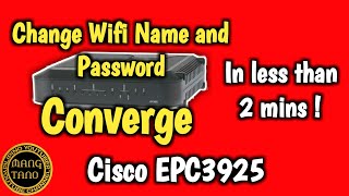 How to Change Converge Wifi name and password | 2020