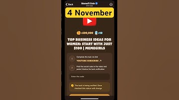 MemeFi youtube video code today 4 November | MemeFi YouTube video secret code today | #crypto