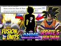 *INSANE* Fusion Units In Anime Vanguards Update 5 &amp; NEW Unit Sneak!