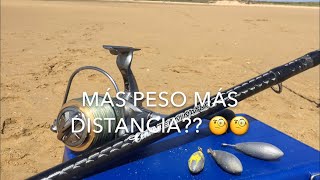 Pescando mitos Se tira más con más peso?? Surfcasting