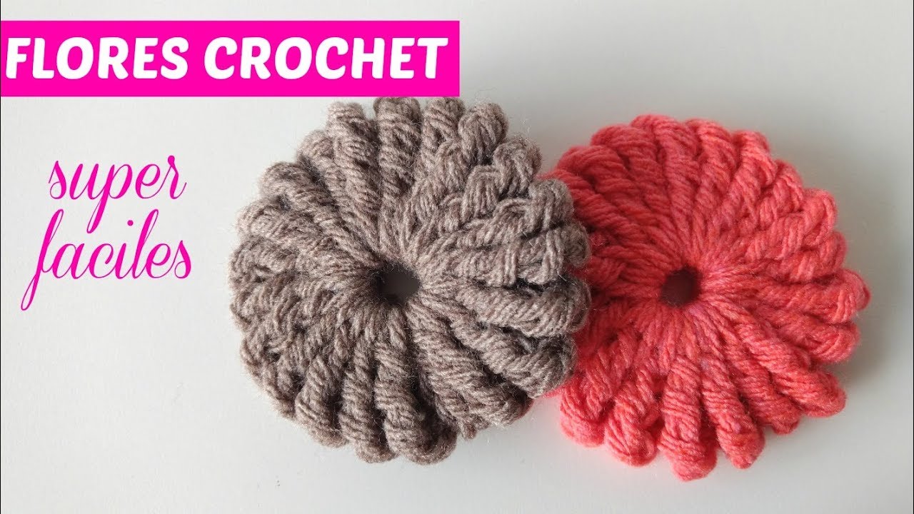 Crochet flower very easy - YouTube