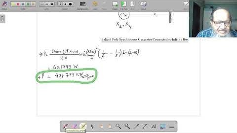 2021#1 Numerical on Synchronous Machines Data of a Salient Pole Generator Operating under Specified