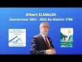 Visite dalbert elmaleh gouverneur 20212022 du district 1780