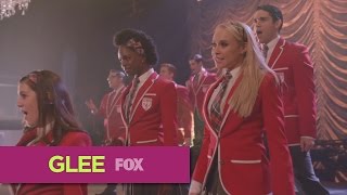 "chandelier" originally by sia is featured in we built this glee club,
the eleventh episode of season six. it sung new directions, with jane
(saman...