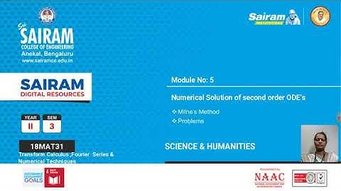 Lecture video_18MAT31_Module 5_Milne