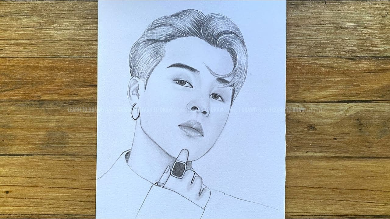 Pencil Sketch Easy Drawing of BTS Boy | Pencil Sketch Easy Drawing of BTS  Boy | By Drawing BookFacebook