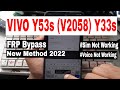 VIVO y53s y33s frp bypass without pc II New Method 2022 II Android 11 & 12 II 100% Working