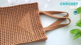 DIY Crochet Bag, Crochet Shoulder Bag Tutorial, Prada inspired Tote Bag  Knit