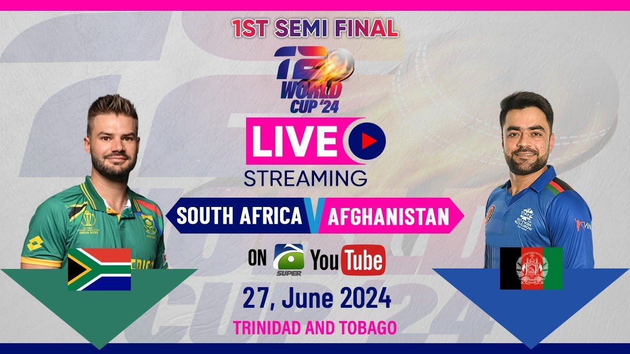 Live T20 World Cup 2024 Scorecard Afghanistan vs South Africa Semi