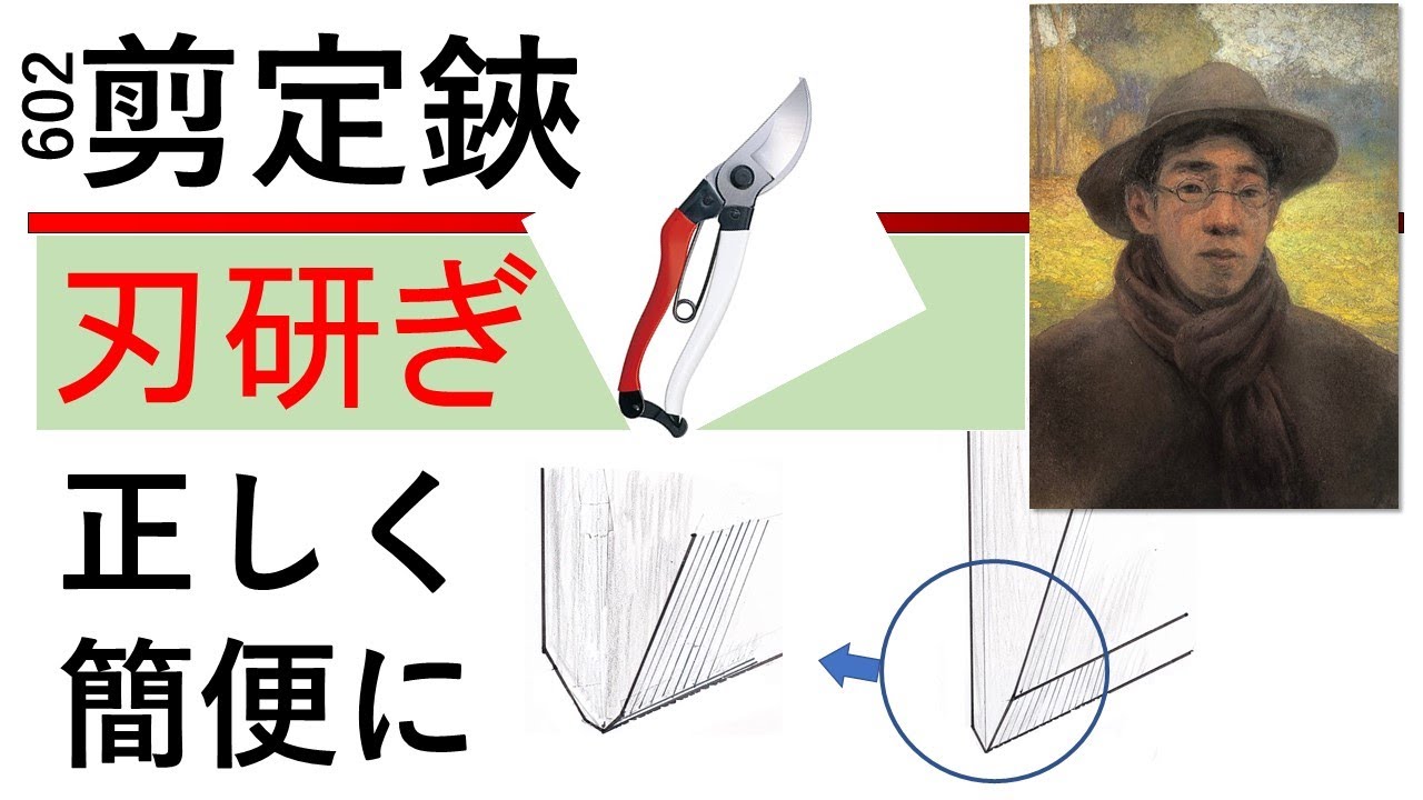 602 How to sharpen pruning shears. By miki3(miki-san). - YouTube