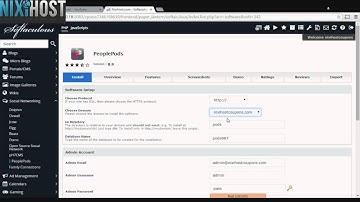Installing Peoplepods with Softaculous in cPanel