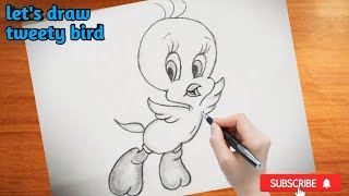 How to draw a tweety bird cartoon - in easy step  || Ashok drawing academy ||
