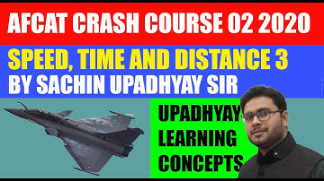 Speed Time and Distance part 3 by sachin Upadhyay sir (ulc)| afcat 02 2020| Relative speed question