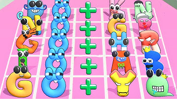 Merge Master Alphabet Number Vs Merge Alphabet Dino Run 💛 Number Lore ❣️ Alphabet Lore 💕 abcd..wxyz