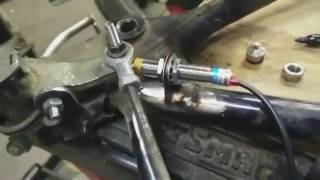 Custom CB360 rear brake light sensor