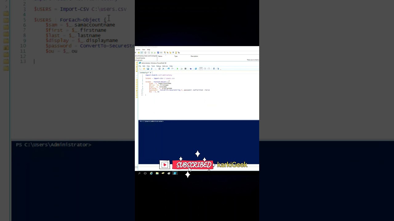 Active Directory Automation: Create Users in Bulk with PowerShell 🚀 