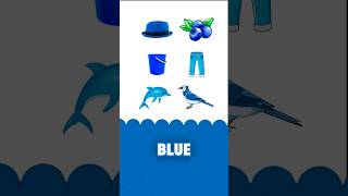 Learning colors for kids - BLUE color for children / education video