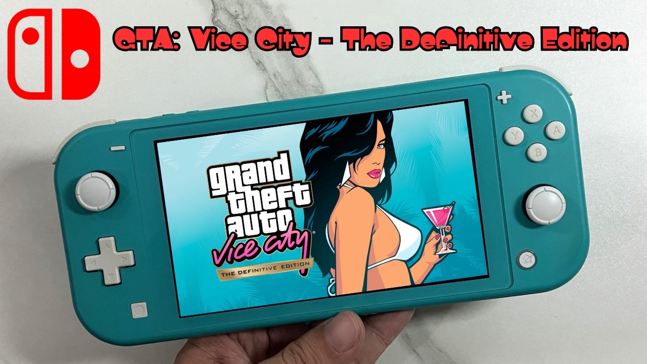 GTA: Vice City - The Definitive Edition Nintendo Switch Lite Gameplay Handheld