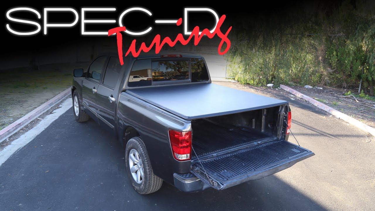 Specdtuning Installation Video 2004 2015 Nissan Titan Short Bed Tri Fold Tonneau Cover Youtube