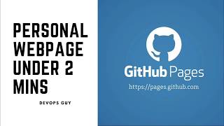 Webpage on Github for free | 2 minutes | DEVOPS__GUY