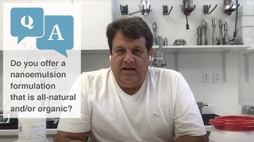 Does ISM Offer Nanoemulsion Formulations That are All-Natural and/or Organic?