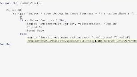Visual Basic 6 Database Tutorial Part 5