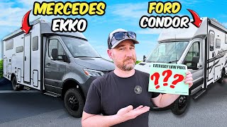 These B+ Vans are a MUSTSEE! 2025 Mercedes Ekko vs. 2024 Entegra Condor Ford Transit