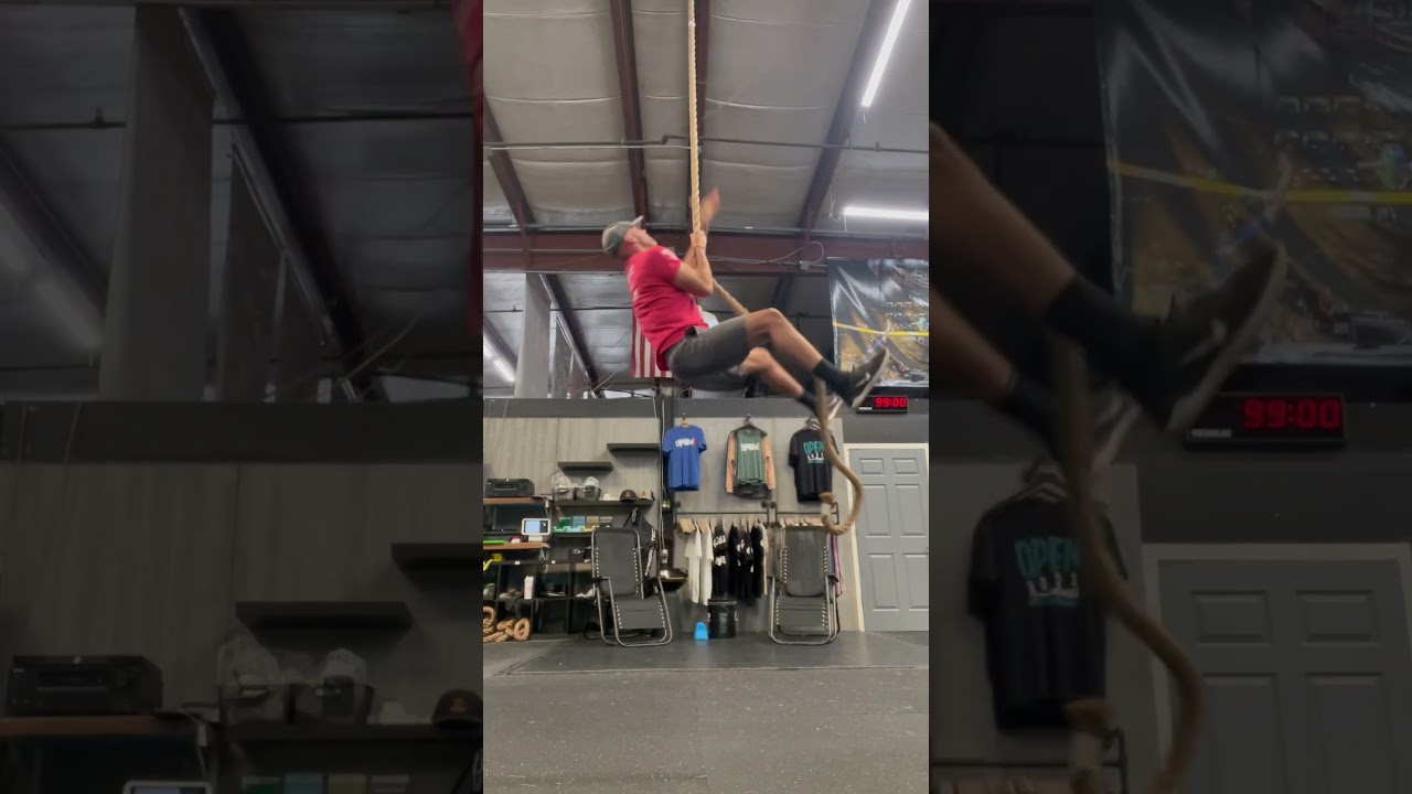 Kipping rope pull-up with grab