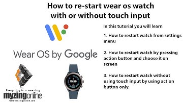 How to restart wear os watch with or without touch input