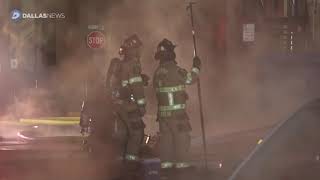 Downtown 4 Alarm Fire in Denton