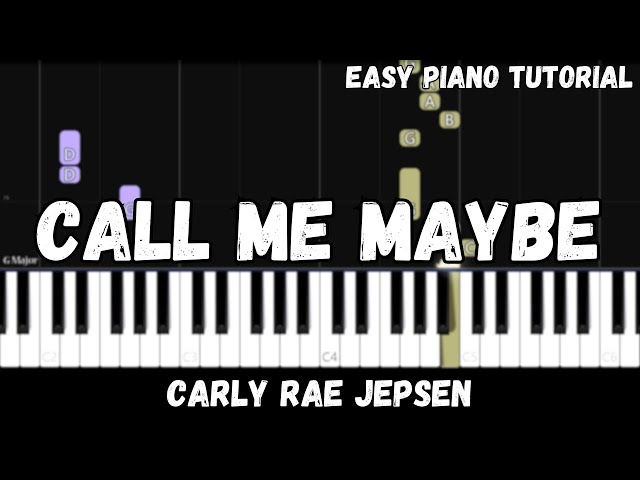 Carly Rae Jepsen - Call Me Maybe (Easy Piano Tutorial) class=