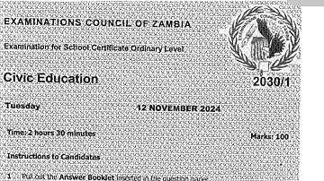 Civic Education (2024)- Section B part 1 exam revision questions and answers