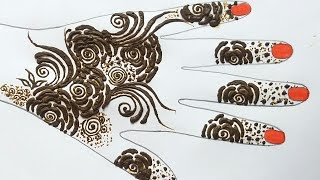 Eid Special Mehndi Design Easy And Quick Rose Mehndi Design Back Hand Mehndi Design