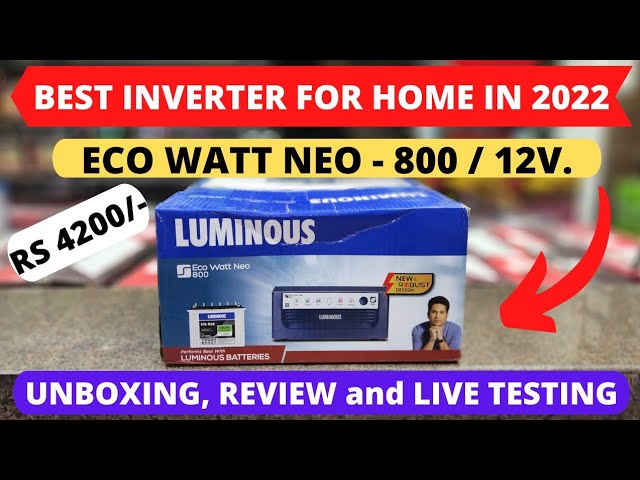 LUMINOUS ECO WATT NEO 900 INVERTER - Unboxing, Review and Live