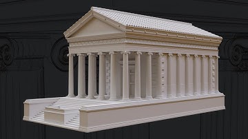 Modeling a Roman temple in Blender