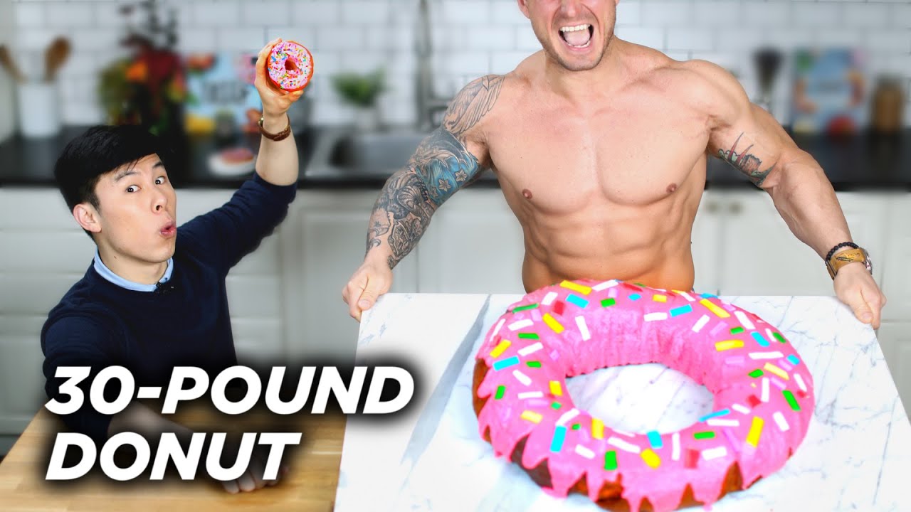 ⁣I Made A Giant 30-Pound Donut For A Bodybuilder • Tasty