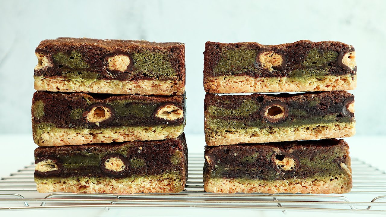 Супер жевательная и густая текстура! Рецепт батончика с маття и шоколадным маслом.