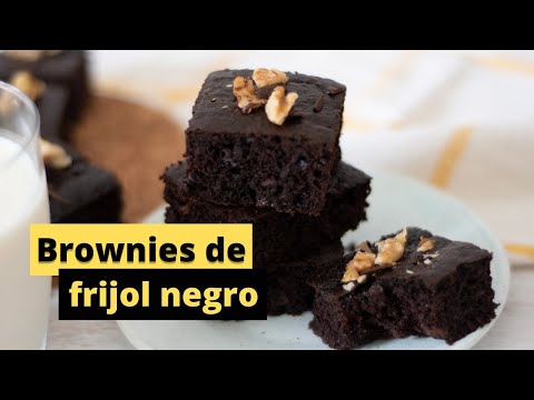 Receta de brownies de frijoles o porotos negros fácil y rápida!